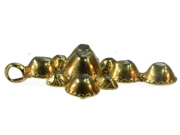 Yellow gold 18th Century Georgian cross with rose cut diamonds (image 6 of 9)